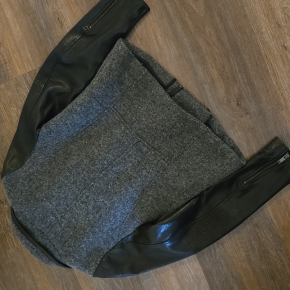 Banana Republic Wool And Lambskin Leather Moto Jacket - Picture 5 of 11